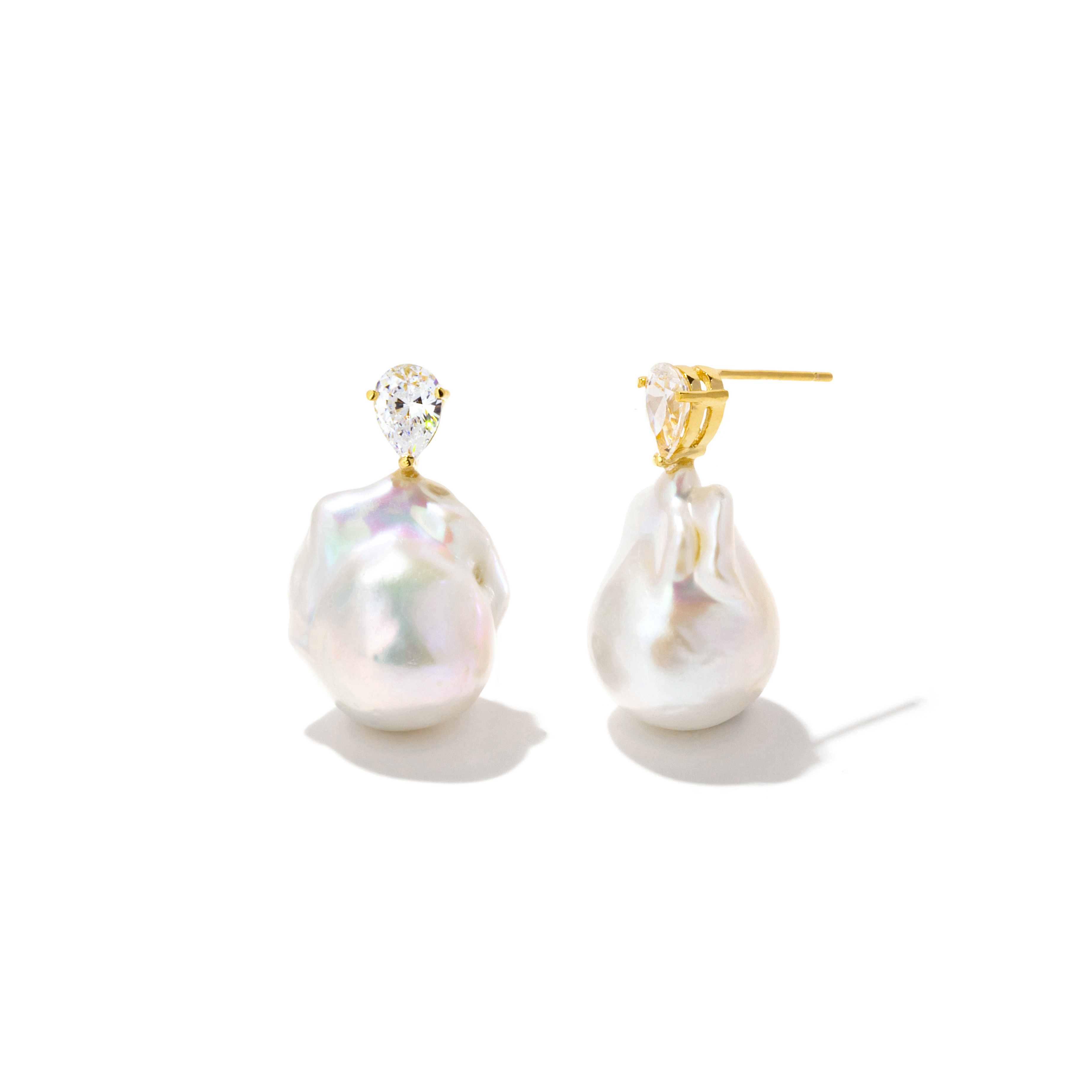 Perle pear_earring