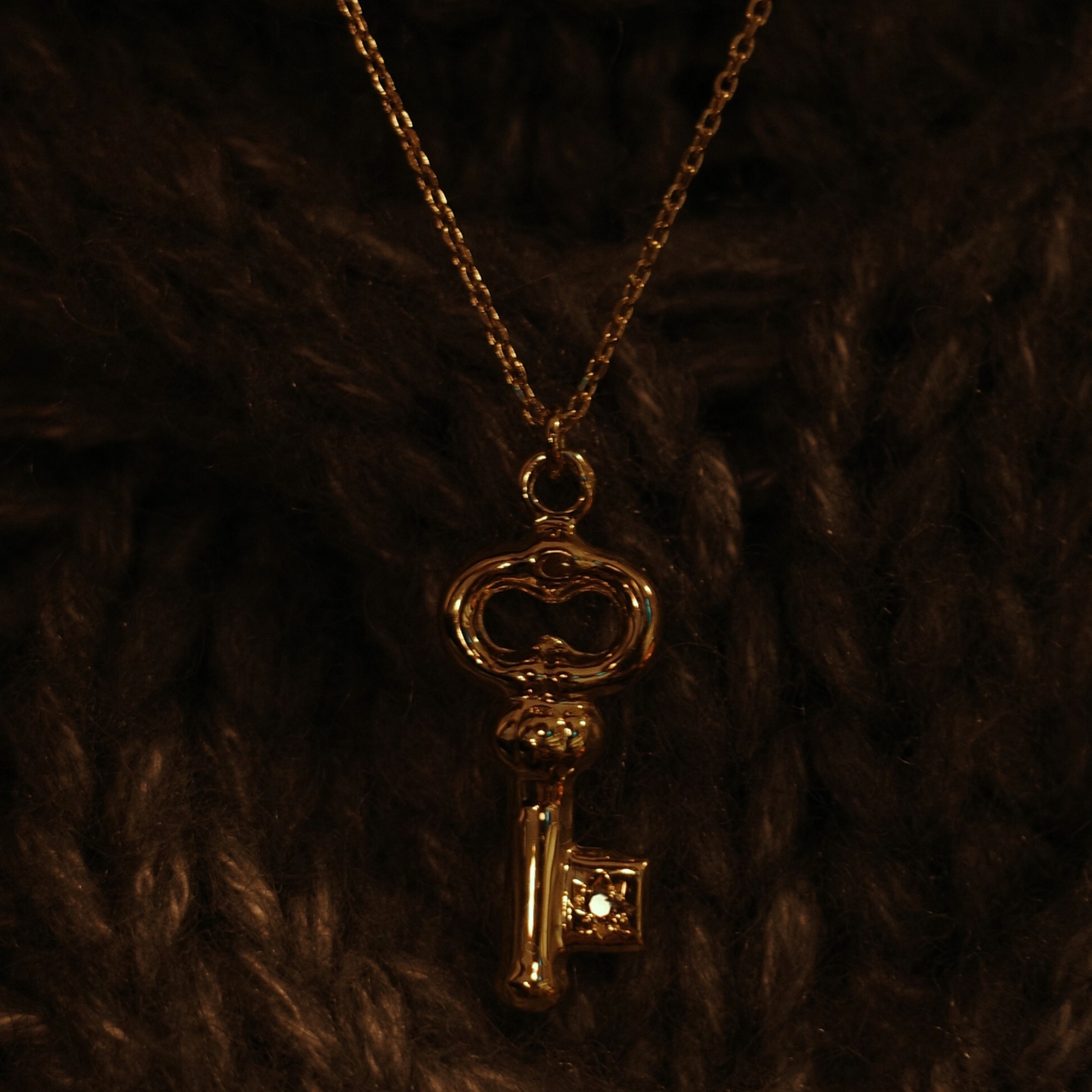 Cles cognac_necklace
